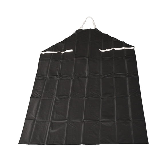 Frey Scientific Flexible Lightweight Heavy Duty Rubberized Apron, 46 L x 36 W in, Black, Chemical