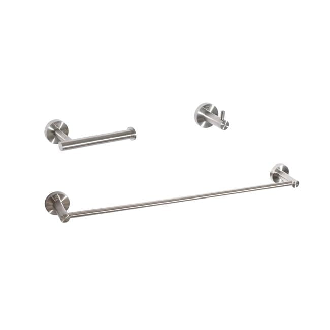 Freya Brushed Nickel 3-Piece Bathroom Hardware Set