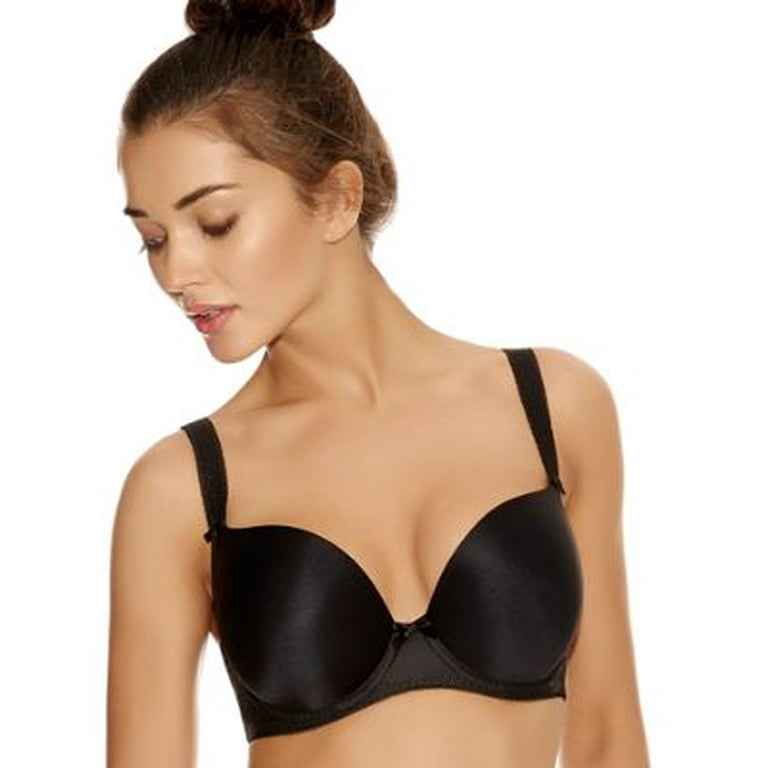 Freya BLACK Deco Underwire Plunge T-Shirt Bra, US 30G, UK 30F