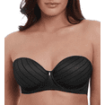 thumbnail image 1 of Freya Cameo Deco Strapless Moulded Underwire Bra (3163),32E,Black, 1 of 11