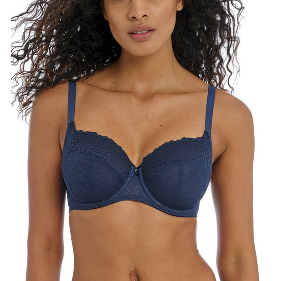 Freya Catwalk Side Support Underwire Bra (402201),32FF,Midnight