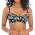 thumbnail image 1 of Freya Check In Sweetheart Padded Underwire Bikini Top (201903),32DD,Monochrome, 1 of 4