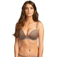 thumbnail image 1 of Freya Deco Vibe Womens Underwire Molded Plunge Bra with J Hook, 30FF, Mocha, 1 of 3