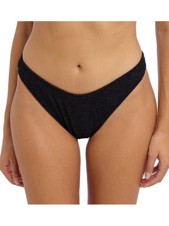 Ibiza Waves High Leg Bikini Swim Brief (203885),XL,Black