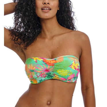 Freya Isla Margarita Underwire Bandeau Bikini Top (206510),34FF,Jade