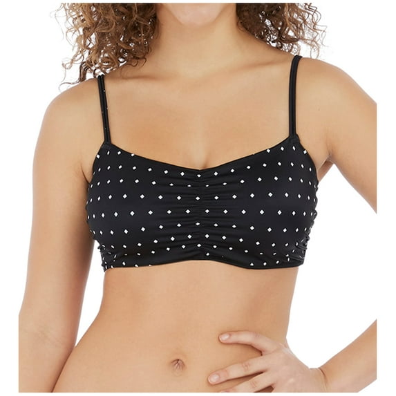 Freya Jewel Cove Convertible Underwire Bralette Bikini Top (7239),30FF,Black