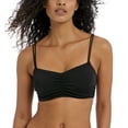 thumbnail image 1 of Freya Jewel Cove Convertible Underwire Bralette Bikini Top (7239),32D,Plain Black, 1 of 4