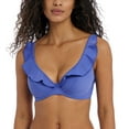 thumbnail image 1 of Freya Jewel Cove High Apex Underwire Bikini Top with J Hook (7230),36G,Plain Azure, 1 of 4