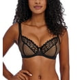 thumbnail image 1 of Freya Loveland Plunge Underwire Bra (401002),38F,Bombshell Black, 1 of 5