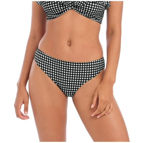 Freya MONOCHROME Check in Brief Swim Bottom, US Large