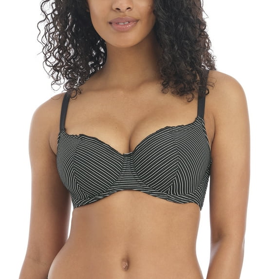 Freya Ocean Calling Sweetheart Padded Underwire Bikini Top (201403),34E,Midnight