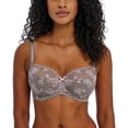 thumbnail image 1 of Freya Offbeat Decadence Side Support Underwire Bra (402501),28G,Grey/Pink, 1 of 7