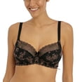 thumbnail image 1 of Freya Offbeat Decadence Side Support Underwire Bra (402501),28H,Black, 1 of 6
