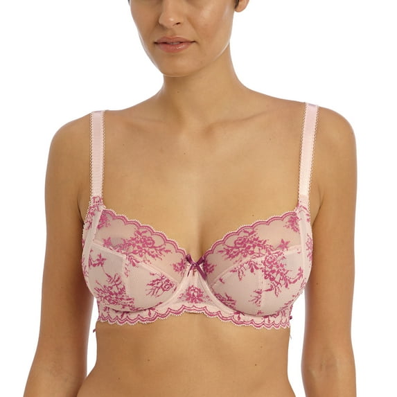 Freya Offbeat Decadence Side Support Underwire Bra (402501),28H,Vintage Rose