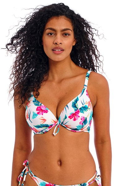 Palm Paradise Underwire Plunge Bikini Top AS205027