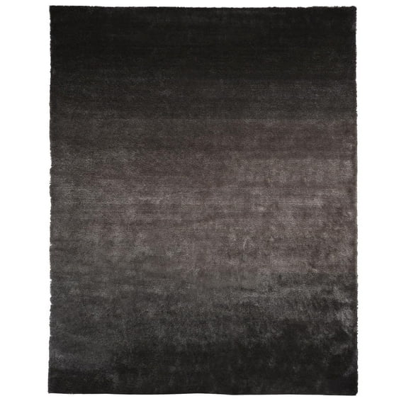 Freya Plush Shag, Metallic Sheen, Gray/Silver Mink, 7ft-6in x 9ft-6in Area Rug