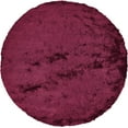 thumbnail image 1 of Freya Plush Shag Rug with Metallic Sheen, Cranberry Red, 8ft x 8ft Round, 1 of 3