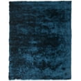 thumbnail image 1 of Freya Plush Shag Rug with Metallic Sheen, Deep Teal Blue, 2ft x 3ft-4in, 1 of 5