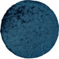thumbnail image 1 of Freya Plush Shag Rug with Metallic Sheen, Deep Teal Blue, 8ft x 8ft Round, 1 of 3