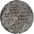 thumbnail image 1 of Freya Plush Shag Rug with Metallic Sheen, Gray/Silver Mink, 8ft x 8ft Round, 1 of 3