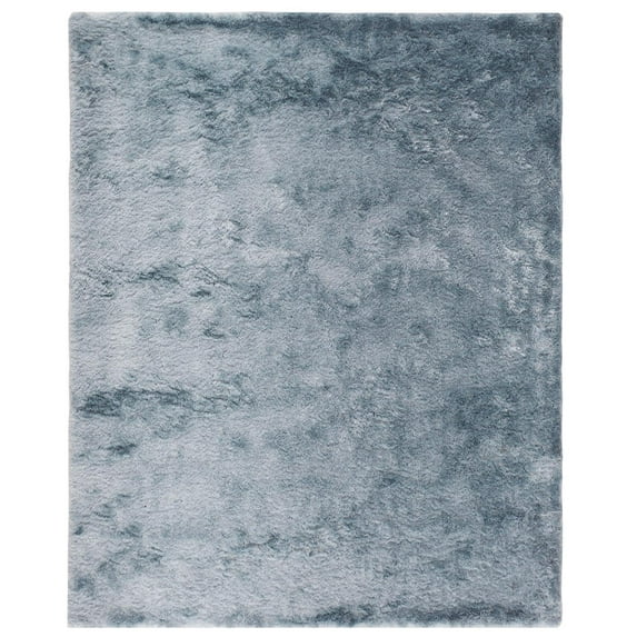 Freya Plush Shag Rug with Metallic Sheen, Light Aqua Blue, 9ft x 12ft Area Rug