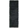 thumbnail image 1 of Freya Plush Shag Rug with Metallic Sheen, Noir Black, 2ft-6in x 6ft, Runner, 1 of 5