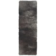 thumbnail image 1 of Freya Plush Shag Runner with Metallic Sheen, Gray/Silver Mink, 2ft-6in x 6ft, 1 of 4