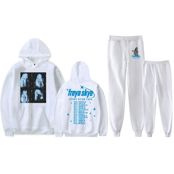 Freya Skye 2026 Stars Align Tour Date Print Hoodie Jogger Set – Unisex 2-Piece Fashion Pullover Sweatshirt & Pants Concert Fans Outfit