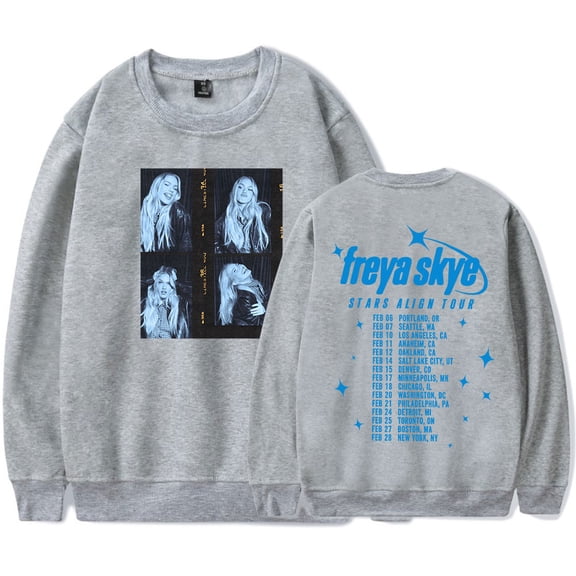 Freya Skye 2026 Stars Align Tour Date Print Sweatshirt – Unisex Crewneck Graphic Pullover , Casual Streetwear Concert Fans Support Outfit