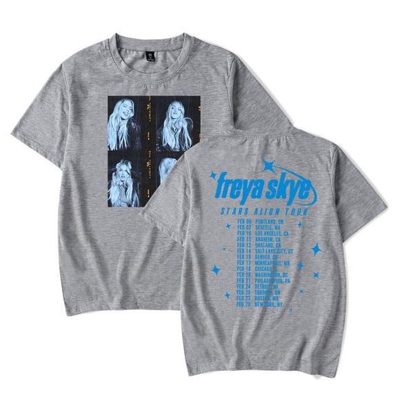 Freya Skye 2026 Stars Align Tour Date Print T-Shirt – Unisex Graphic Short Sleeve Tee, Casual Streetwear Concert Fans Support Outfit