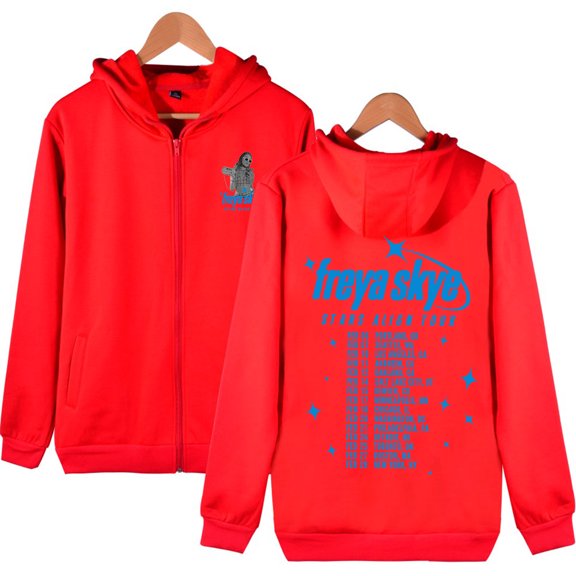 Freya Skye 2026 Stars Align Tour Date Print Zipper Hoodie – Unisex Full-Zip Sweatshirt Graphic Pullover , Streetwear Concert Fans Support Outfit