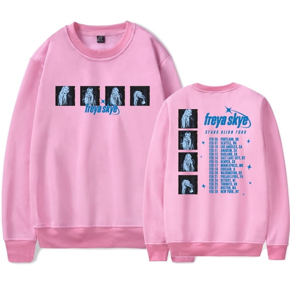 Freya Skye 2026 Stars Align Tour Merch Crewneck Sweatshirts Winter Unisex Fashion Long Sleeve Stylish Y2K Design Top