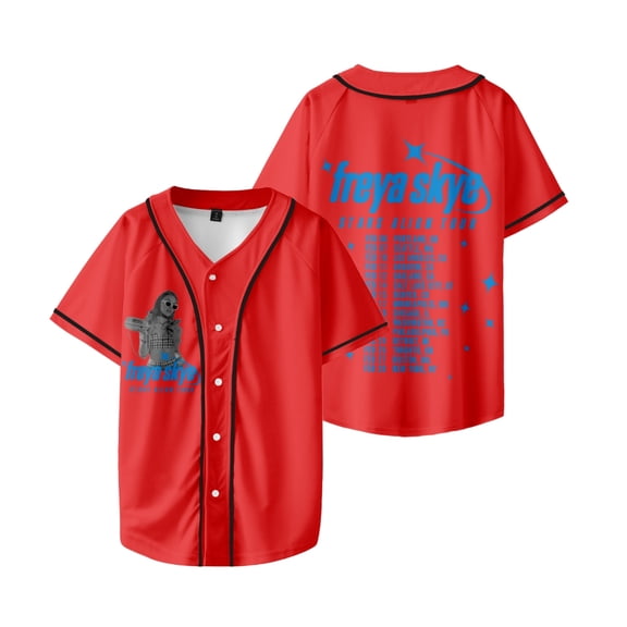 Freya Skye 2026 Stars Align Tour Print Merch Baseball Jersey T-Shirt – Unisex V-Neck Short Sleeve Streetwear Top Concert Fans Support Outfit
