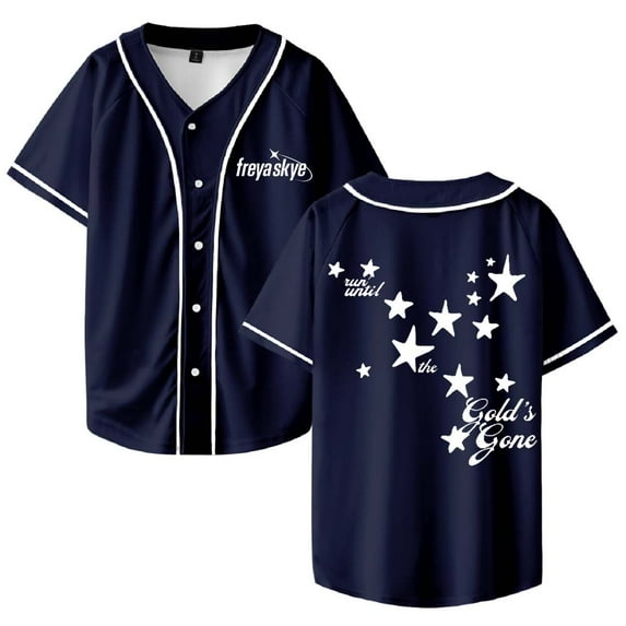 Freya Skye Gold's Gone Baseball Jersey Shirt V-Neck Women Men Short Sleeve Streetwear Clothes