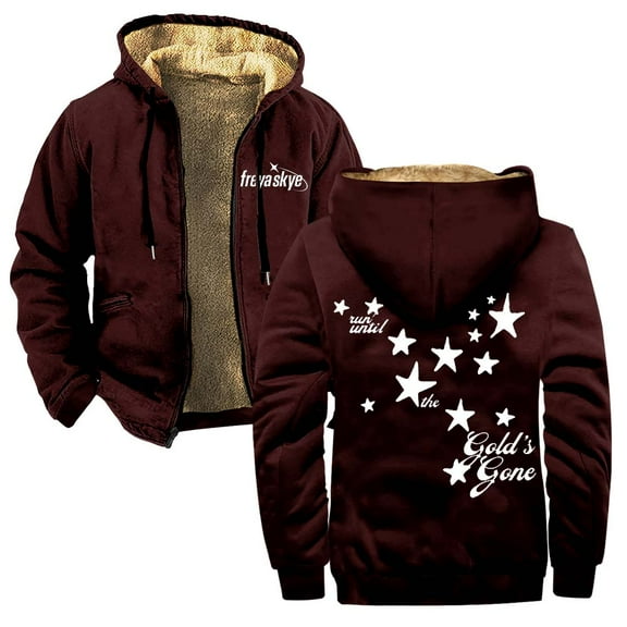 Freya Skye Gold's Gone Zipper Hoodies Women Men Jacket Parkas Long Sleeve Fashion Streetwear Coat