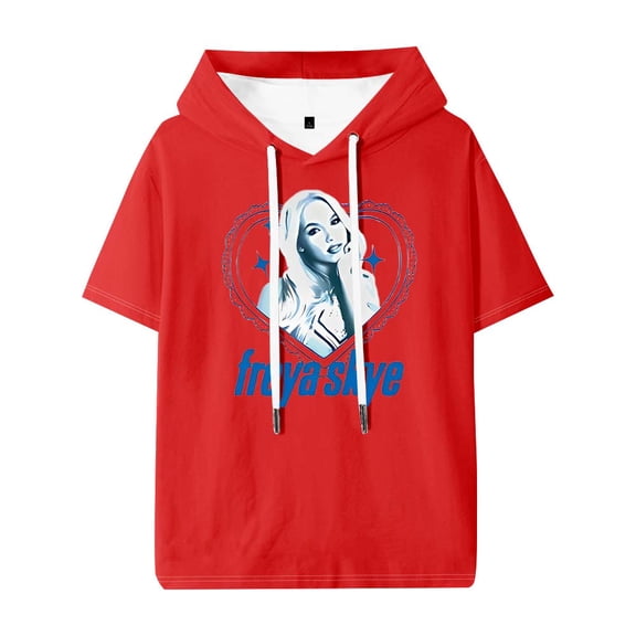 Freya Skye Hooded T-Shirts Women Men Short Sleeve Tee Casual Fashion Clothes