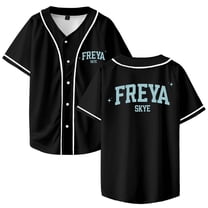 Freya Skye Merch Baseball Jersey Shirt V-Neck Women Men Short Sleeve Streetwear Clothes
