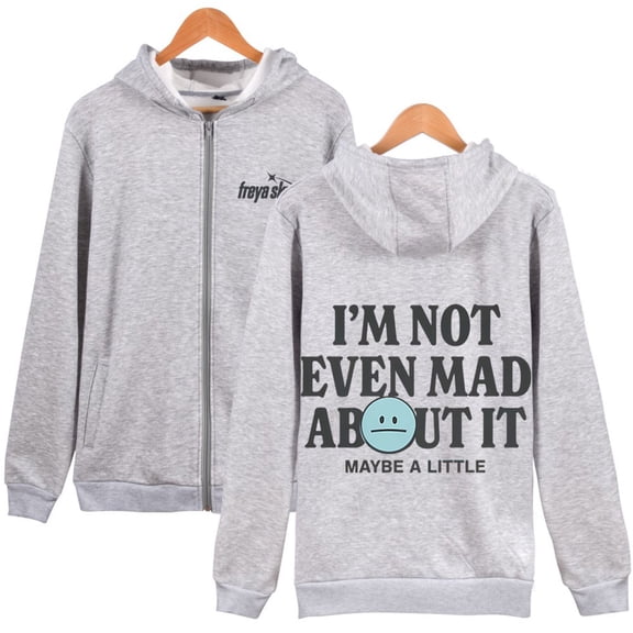 Freya Skye Merch “Not Even Mad About lt” Print Zipper Hoodie – Unisex Full-Zip Sweatshirt Graphic Pullover , Streetwear for Music Lovers
