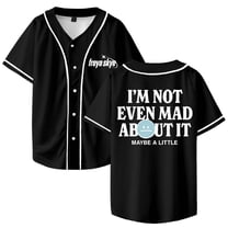 Freya Skye Not Even Mad About It Baseball Jersey Shirt V-Neck Women Men Short Sleeve Streetwear Clothes