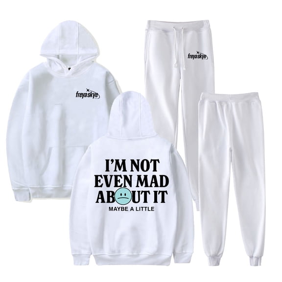 Freya Skye Not Even Mad About It Hoodie Jogger Pants Two Piece Set Sweatshirts Sweatpants Men Women's Set