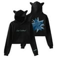 thumbnail image 1 of Freya Skye Silent Treatment Hoodie Cat Ears Hooded Sweatshirt Long Sleeve Crop Top Women's Clothes, 1 of 3
