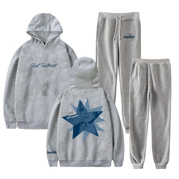 Freya Skye Silent Treatment Hoodie Jogger Pants Two Piece Sets Sweatshirts Sweatpants Men Women's Set