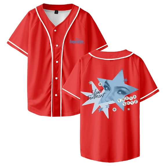 Freya Skye Silent Treatment Merch Baseball Jersey Short Sleeve Button-up Shirts Men Women Streetwear Tops