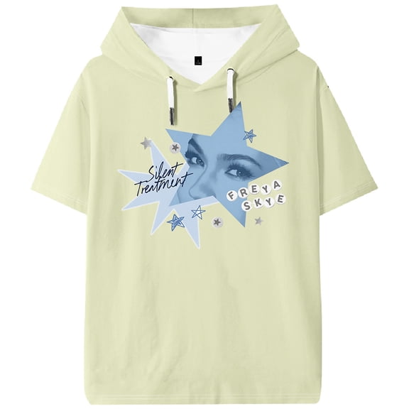 Freya Skye Silent Treatment Merch Hooded T-shirt Short Sleeve Tee Men Women Outdoor Streetwear Tops