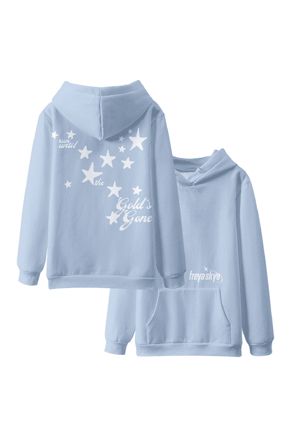 Freya Skye Silent Treatment Zip Up Hoodie - Gold's Gone Long Sleeve Streetwear Hooded Sweatshirt for Men & Women