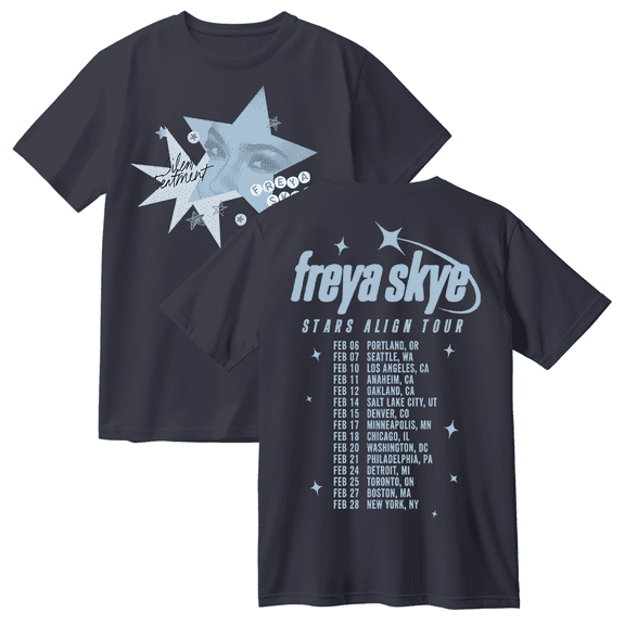 Freya Skye Stars Align Tour 2026 Cotton Tee Women Men Short Sleeve Round Neck Casual Streetwear T-shirt