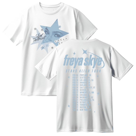 Freya Skye Stars Align Tour 2026 Cotton Tee Women Men Short Sleeve Round Neck Casual Streetwear T-shirt