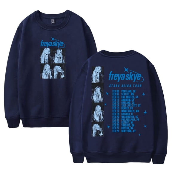 Freya Skye Stars Align Tour 2026 Crewneck Long Sleeve Streetwear Men Women Pullover Sweatshirt