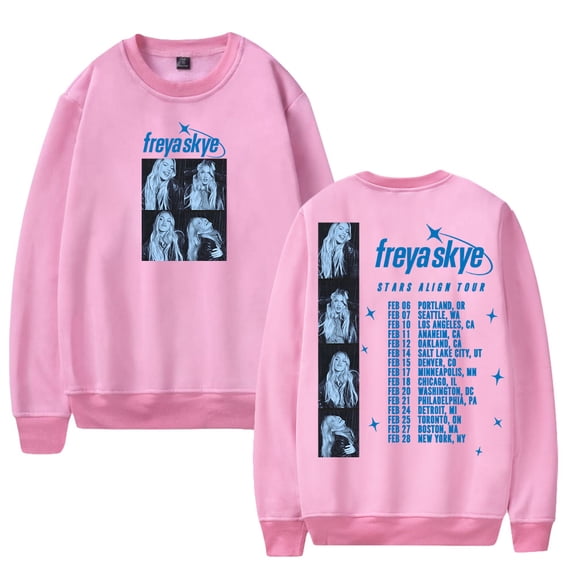 Freya Skye Stars Align Tour 2026 Crewneck Long Sleeve Streetwear Men Women Pullover Sweatshirt