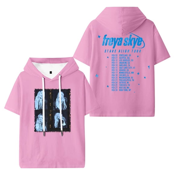 Freya Skye Stars Align Tour 2026 Hooded T-Shirts Women Men Short Sleeve Tee Casual Fashion Clothes